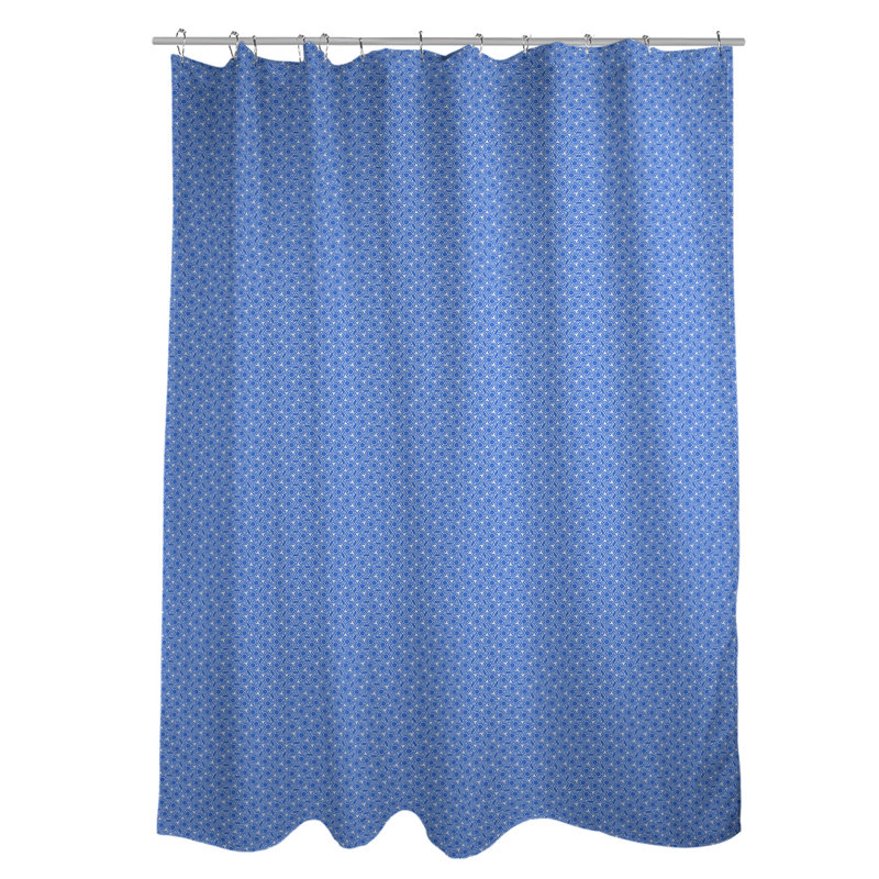 Rideau simple en treillis hexagonal classique, Bleu