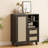 Storage Cabinet With Adjustable Shelf And Two Drawers For Entryway, Living Room, Kitchen - Airy Appearance, Black Engineered Wood, 27.4 In Wide Airy, 15.18 Deep-1689865761