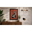 Geometric Cat Mid-Century - Framed Print-2128925538-2128925541