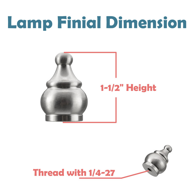 Lamp Finial, Brushed Nickel