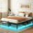 Dellaquila Metal Platform  Bed  with Charging Station and LED Lights-1514734832