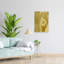 Golden Fluid Shapes Abstract Contemporary Minimalist Wall Art Print-499335973