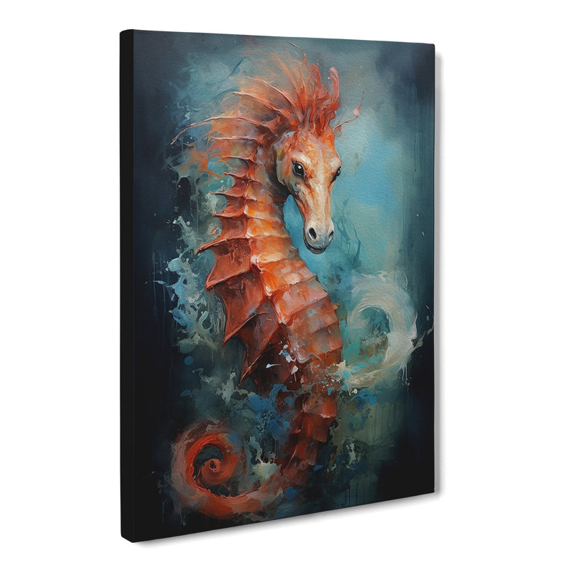 Seahorse Action - No Frame Print, 50cm H x 35cm W x 3cm D