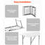 Table portative en plastique de 120 cm avec poignée pour le camping et les pique-niques - Modèle 6 personnes, trois hauteurs disponibles, construction haute densité, pliable et compacte, poignée de transport facile, idéale pour les pique-niques et les événements en plein air