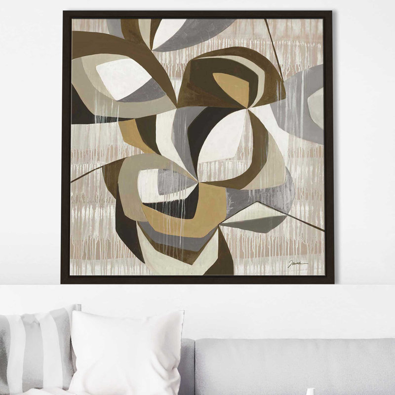 Jack in the Box - Peinture, Cadre flottant espresso, H 27,5 po x l 27,5 po x P 2 po