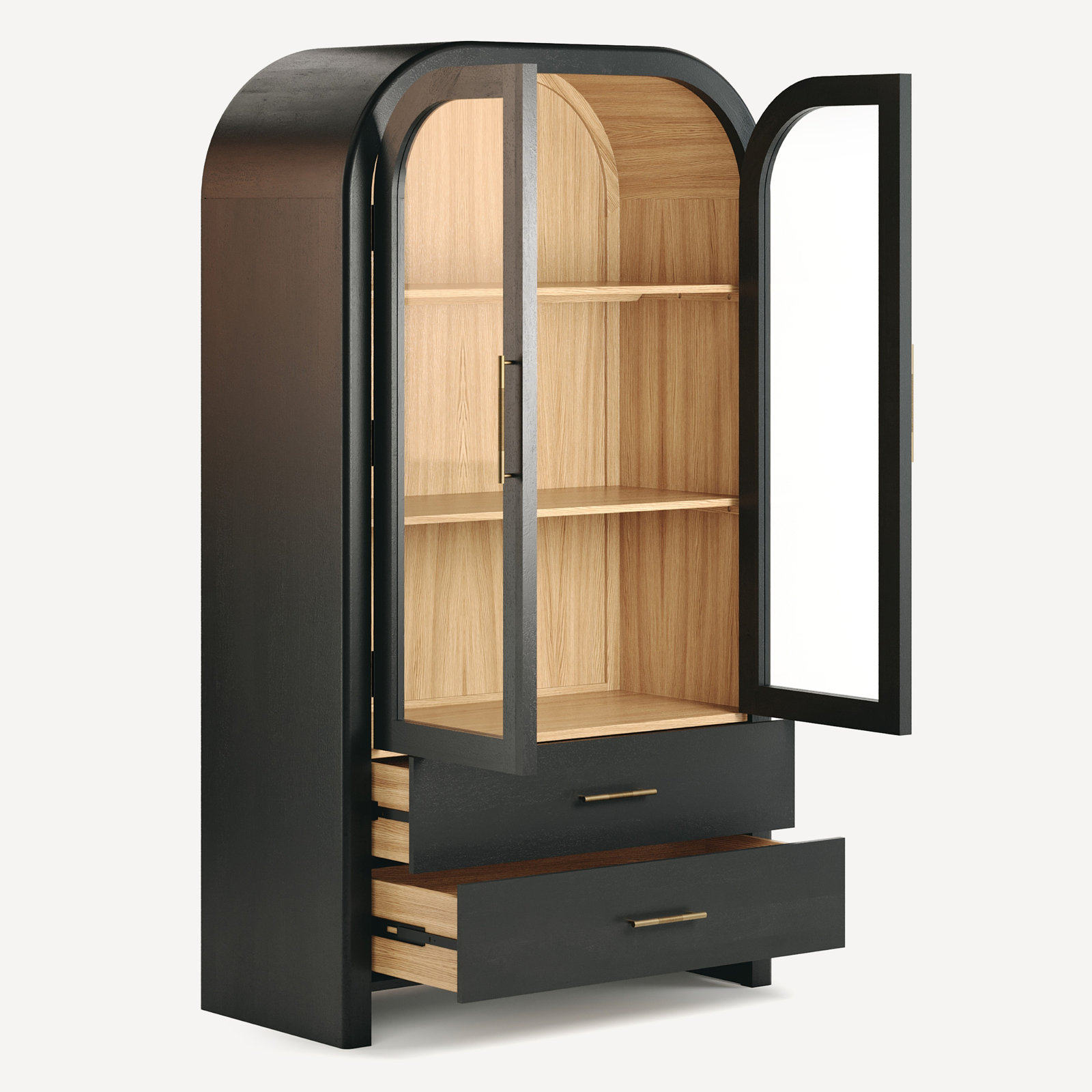 Decker Oak Accent Cabinet