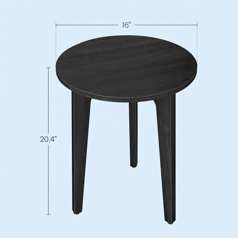 Table de bout ronde, Noir