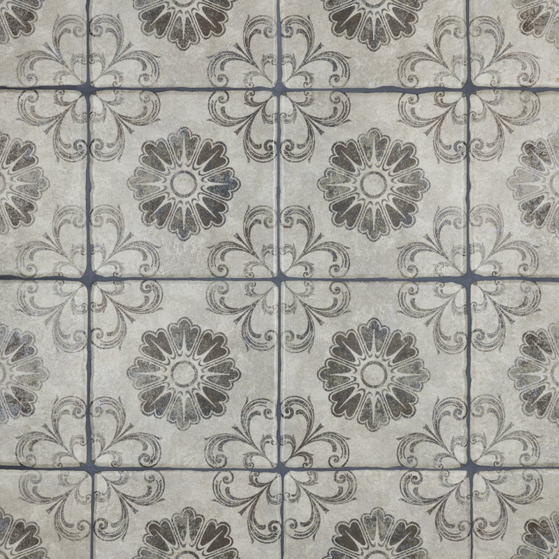 Costa 8" x 8" Ceramic Patterned Wall & Floor Tile