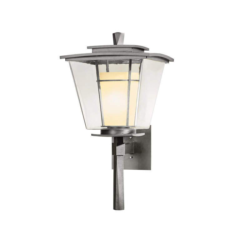 Lanterne murale d'extérieur 1 lumière Beacon Hall, Acier bruni côtier, H 17,6 po x l 8,9 po x P 9,4 po