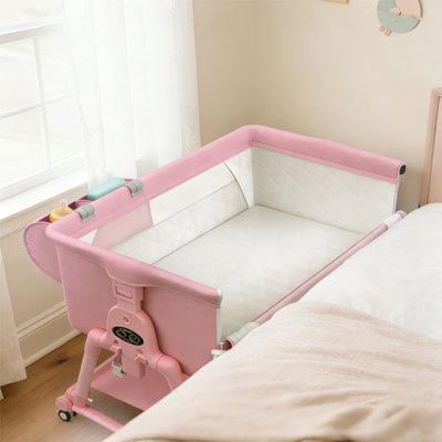 (no Installation Required) Baby Bassinet And Bedside Sleeper For Baby With 7 Height Adjustable Design