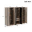 Rangement pour garde-robe en bois 6 portes pour la chambre à coucher, avec 2 tiroirs à l'intérieur