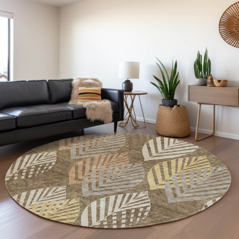 Tapis d'intérieur / extérieur antidérapant Neysa, Round 8'
