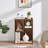 Brown Bookcase Set of 3, 15-Cube Simple Black Bookcase, Small Storage Cabinet with Open Shelves-87732059
