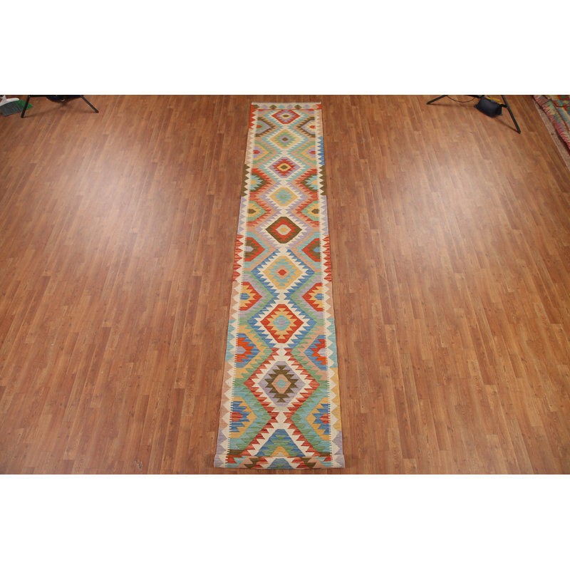 Tapis de couloir géométrique Kilim