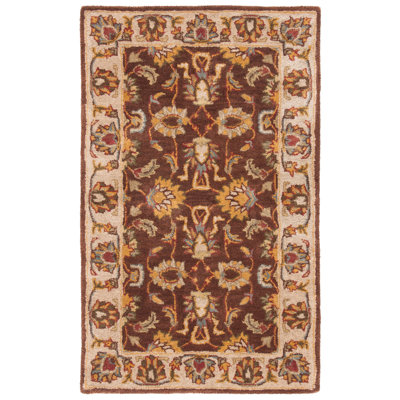 Cranmore Hand Tufted Wool/Cotton/Latex Oriental Rug in Brown/Ivory