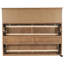 Lit escamotable simple avec station de charge intégrée, tiroir de rangement et structure en bois massif rustique, couleur bois-854476185