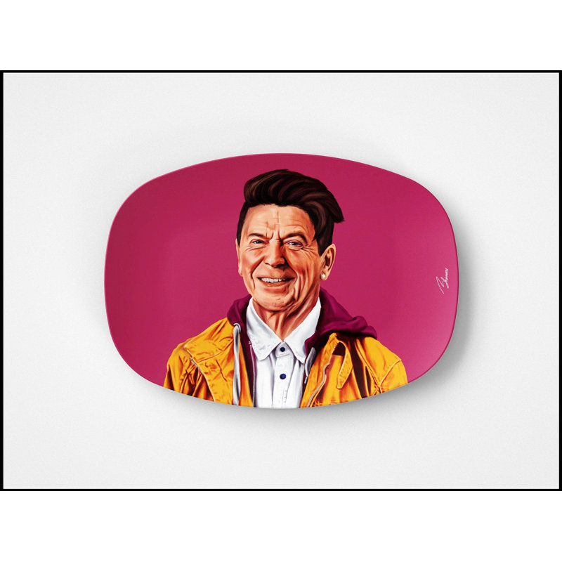 Plateau de service de 10 x 14 pouces inspiré de Ronald Reagan, durable et polyvalent pour un usage quotidien et des occasions spéciales