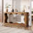 Enisha 63" D Scalloped 2-Tier Console Table-1595932524