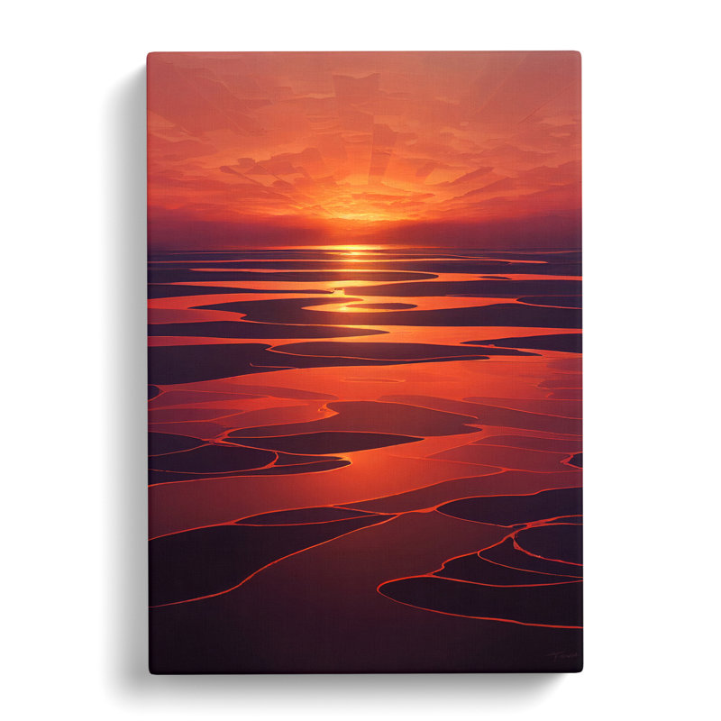 XC1022-1958X Epic Sunset - Wrapped Canvas Painting, 50cm H x 35cm W