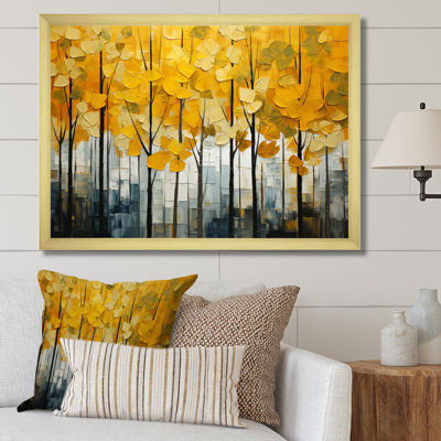 Collage de bois jaune Marjut Forest I - impression