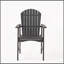 Chaises de salle à manger d'extérieur résistantes aux intempéries en bois d'acacia Adirondack (ensemble de 2), finition gris foncé-132873276