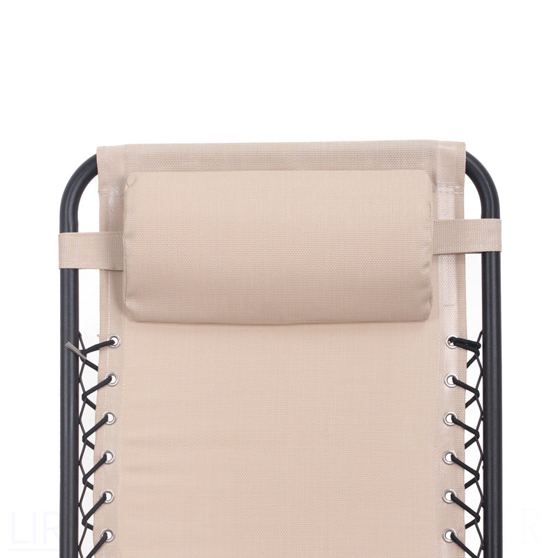 Zero Gravity Folding Lounge Chair, 300Lb Capacity Recliner With Headrest & Removable Tray, 90-170° Adjustable, Portable For Patio Beach Camping Indoor Outdoor Use, Chair