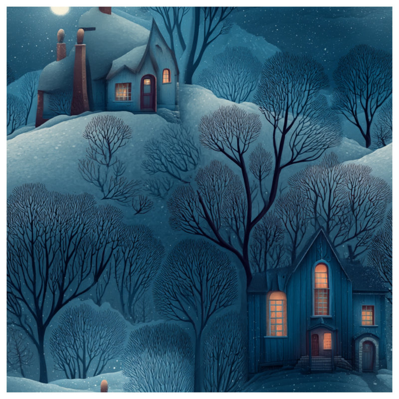 Housse de couette Winter Night Bedding, Lit simple