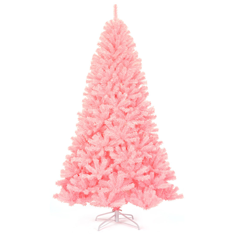 7.5 Ft Artificial Christmas Tree Hinged Spruce Full Tree, 7.5' H