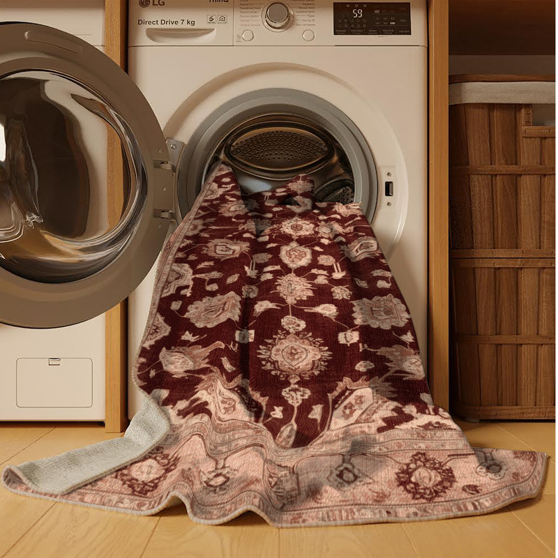 Tapis brun lavable à la machine, Rectangle 2 pi x 3 pi