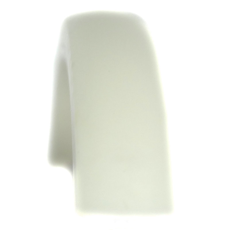 White Plastic Arch Cabinet Pull with Mounting Hardware