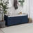 Wood Entryway Storage Bench with 3 Shutter-shaped Doors-569784700