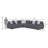 Ainsley 4-Piece Upholstered Sectional in Dark Gray-92568278
