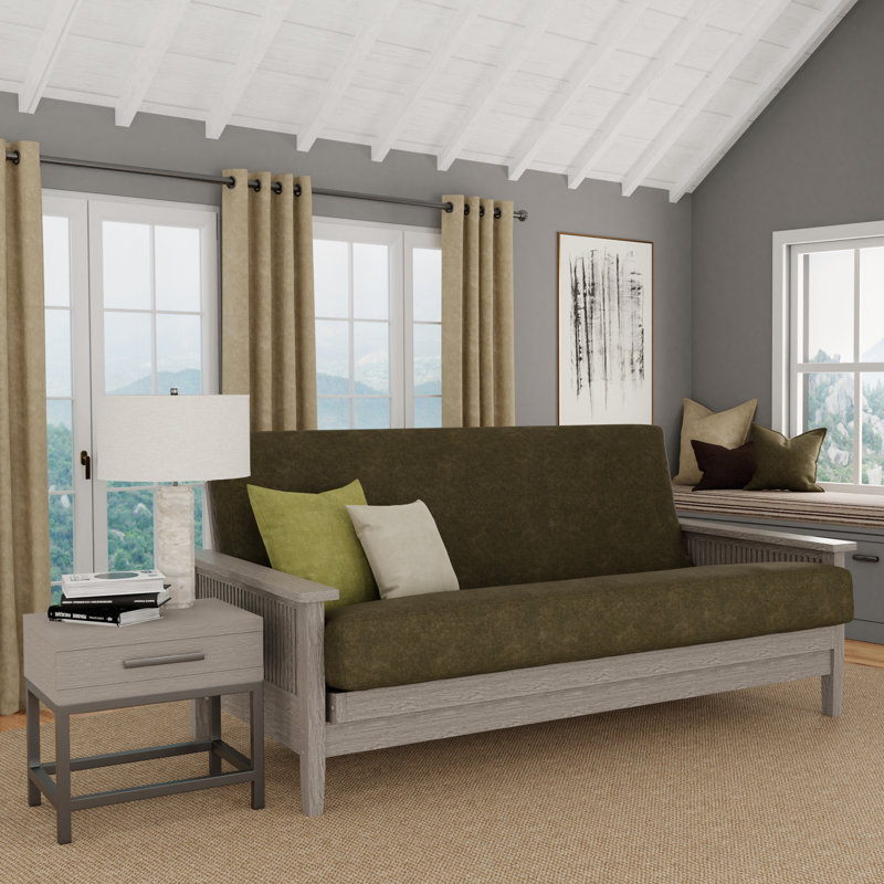 Housse pour futon à coussins carrés Leupp, Simple, Ciboulette