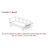 Modern Coastal Outdoor Acacia Wood Expandable Convertible Patio Sofa Bed Daybed with Cushions, Adjustable Armrests for Poolside, Porch-2038532337