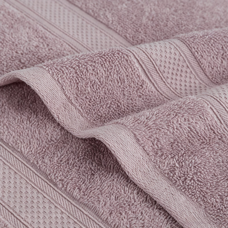 Serviette 100% coton doux absorbant avec bordure Dobby, serviette double torsadée 1 pièce, washcloth: 13"L X 13" W