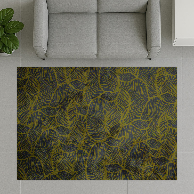 Floral Area Rug, Rectangle 140 x 200 cm