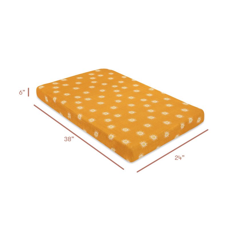 Golden Hour Muslin Mini Crib Sheet