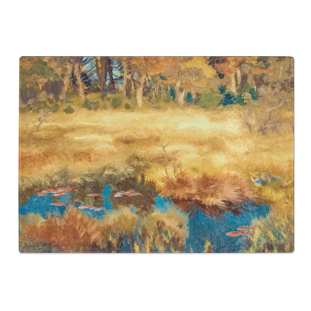 Autumn Landscape with Fox by Bruno Liljefors Chopping Board