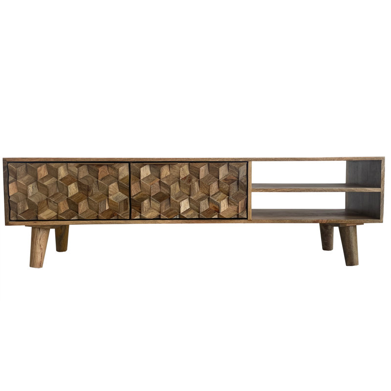 Geometrical TV Unit Mango Wood