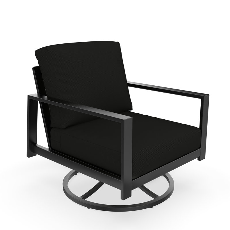 Ensemble de conversation Townsend avec coussins Sunbrella®, Toile Sunbrella® noir, Acajou