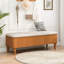 Banc de rangement multifonctionnel avec repose-pieds