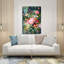 1pc 2D Flat Pink Peonies Wall Art | Hand-Painted-Look Floral Framed Canvas with Soft Pastel Pink.-1436665740