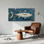 Ensemble de 1 tableau sur toile représentant un thon-130710318-130710320