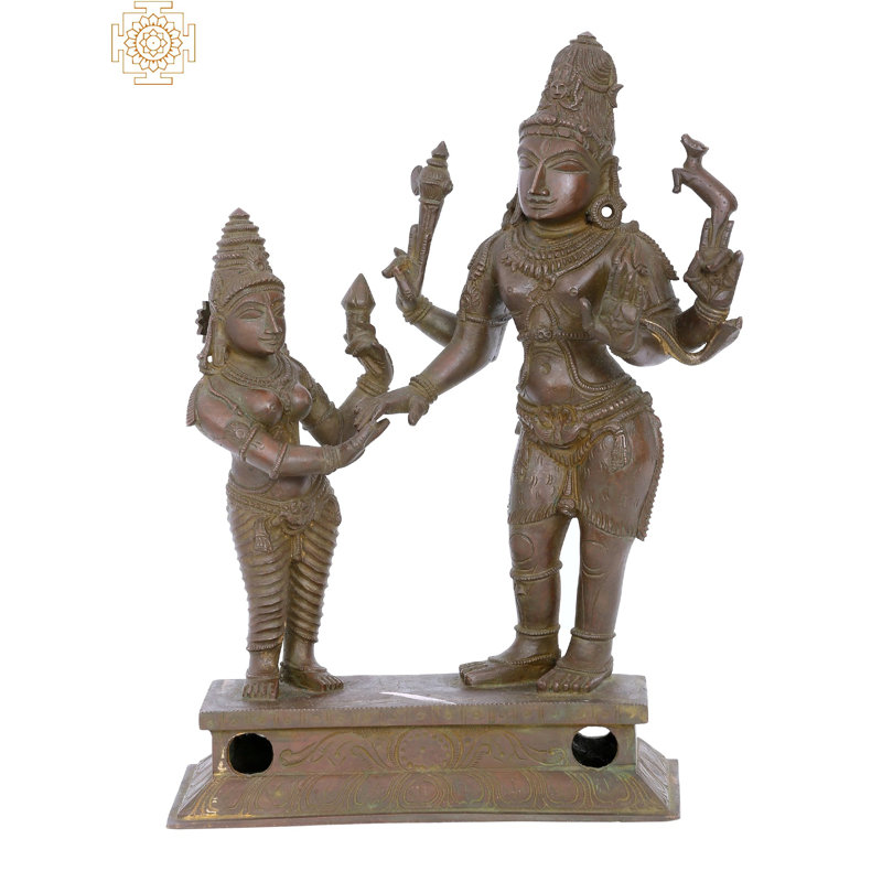 Figurine debout Shiva Parvati Madhuchista Vidhana