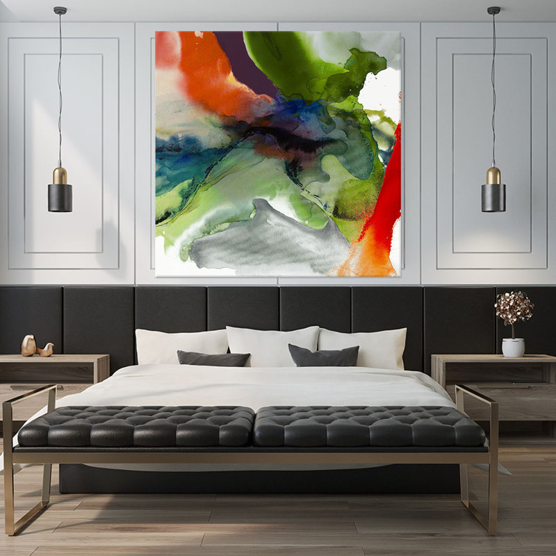 «Vibrant Terrain II» par Sisa Jasper, reproduction d'art sur toile tendue, H 84 po x l 84 po x P 1,5 po