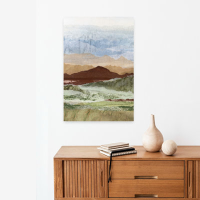 Art contemporain contemporain, paysage de cactus rustique abstrait