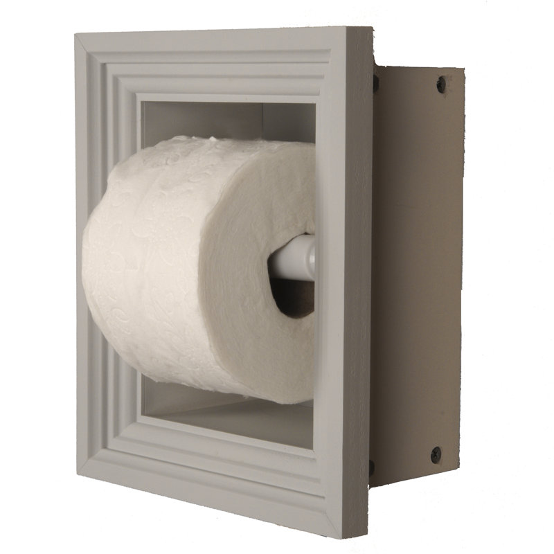 Porte-papier hygiénique encastré Tracy, Gris