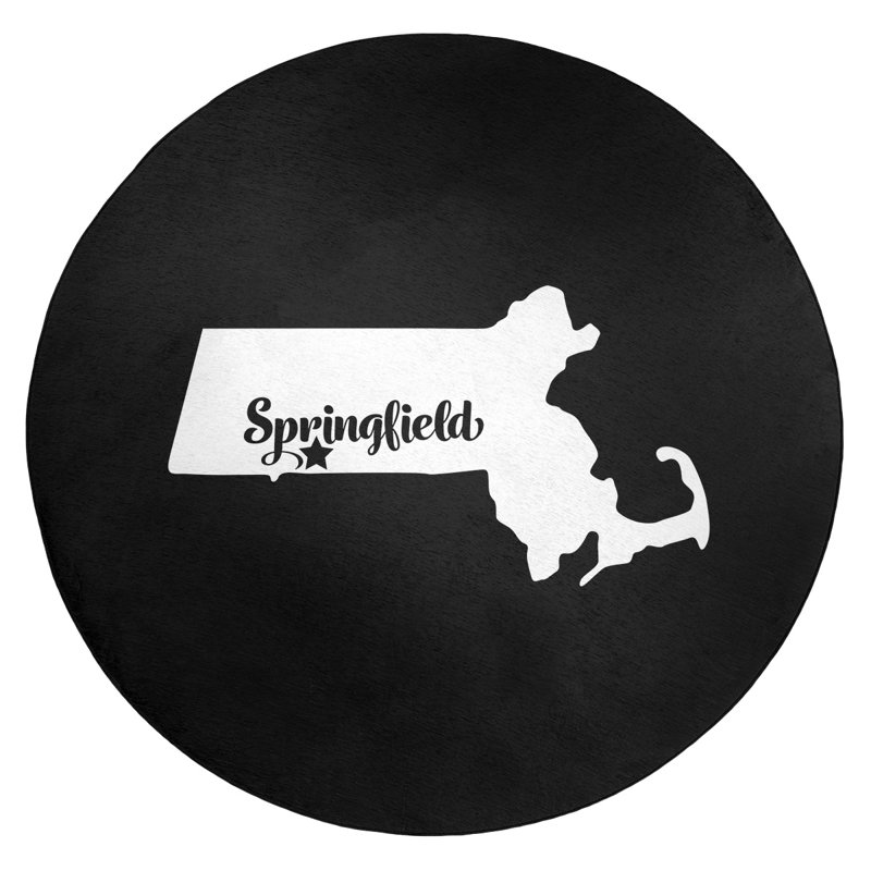 Tapis en poly-chenille springfield massachusetts, Rond 5 pi