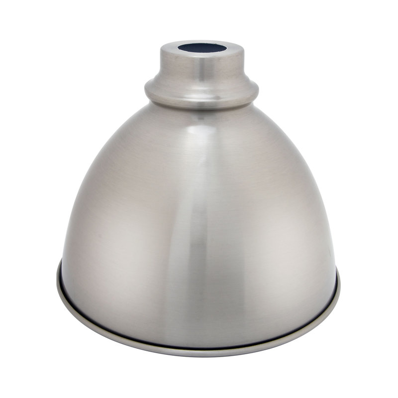 26cm H Metal Bell Lamp Shade ( Clip On ), Brushed Nickel