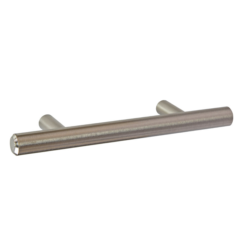 3.5 in. Satin Nickel Modern Bar Cabinet Pulls with Mounting Hardware (25-Pack)